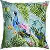 Evans Lichfield Peacock Outdoor Cushion Cover in True Blue