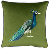 Evans Lichfield Peacock Cushion Cover in Olive