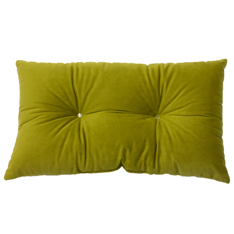 Pineapple Velvet Cushion Olive Green