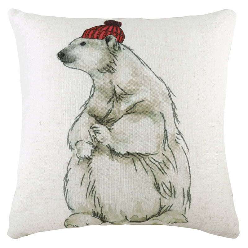 Evans Lichfield Polar Bear Cushion Cover in Natural