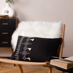 furn. Pritta Tasselled Cushion Cover in Black