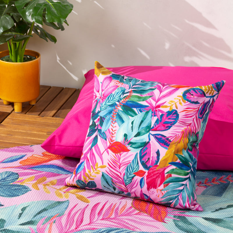 furn. Psychedelic Jungle Outdoor Cushion Cover in Hot Pink