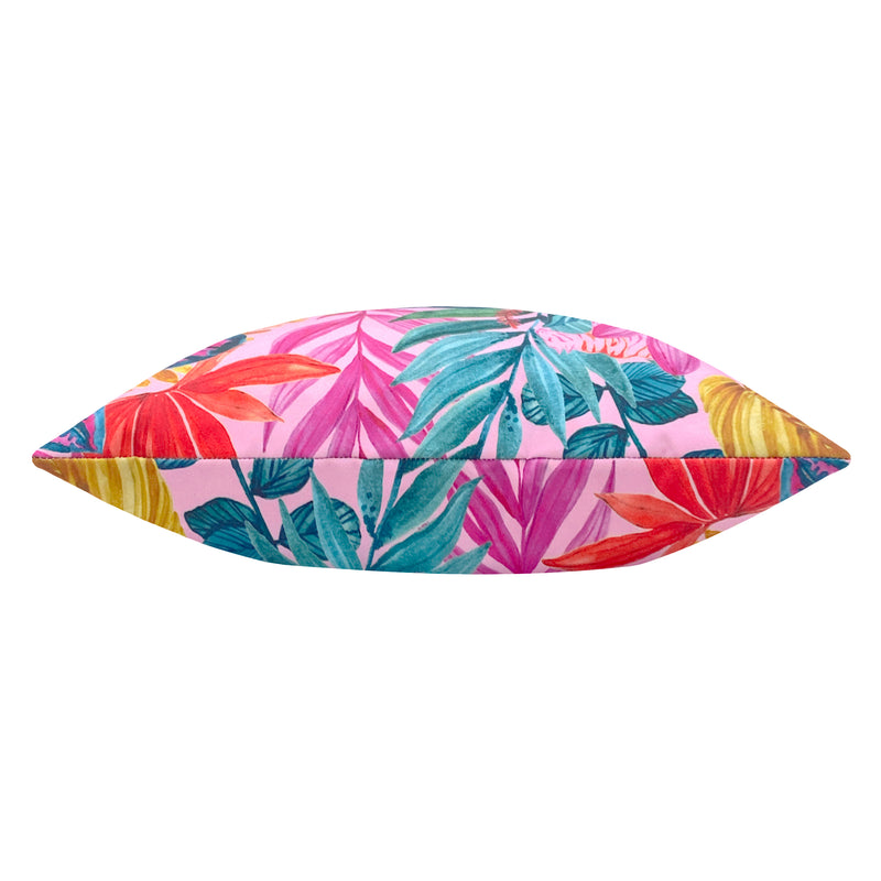 furn. Psychedelic Jungle Large 70cm Outdoor Floor Cushion Cover in Hot Pink