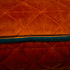 Paoletti Quartz Quilted Cushion Cover in Jaffa Orange/Teal