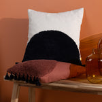 furn. Radiance Tufted Boho Cushion Cover in Natural/Black