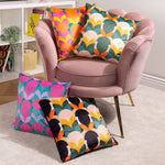heya home Raeya Art Deco Cushion Cover in Peach/Pine