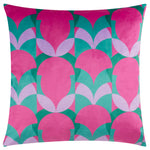 heya home Raeya Art Deco Cushion Cover in Pink/Jade
