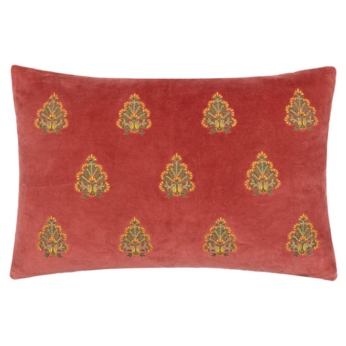 1973 Rennes Embroidered Cushion Cover in Regal Rose