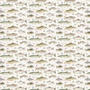 Voyage Maison River Fish Printed Linen Fabric in Natural