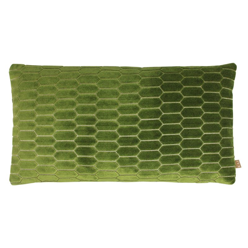 Kai Rialta Geometric Rectangular Cushion Cover in Fern
