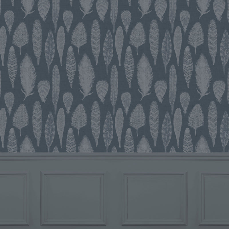 Voyage Maison Samui Damask 1.4m Wide Width Wallpaper (By The Metre) in Charcoal