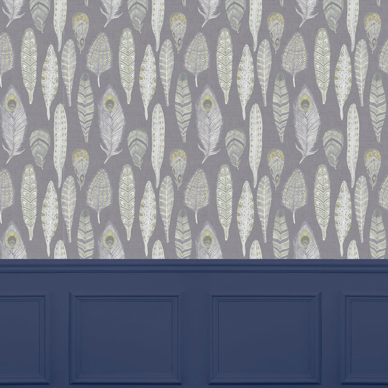 Voyage Maison Samui 1.4m Wide Width Wallpaper in Charcoal
