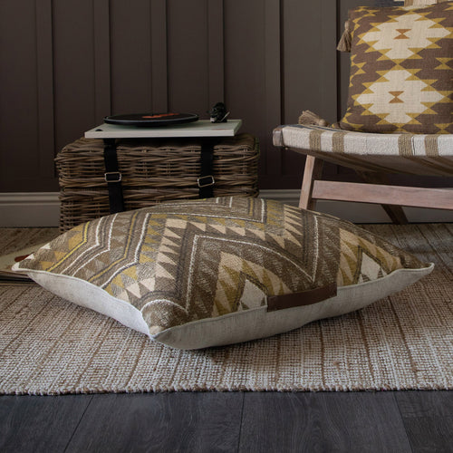 Voyage Maison Sandoval Printed Floor Cushion in Sepia