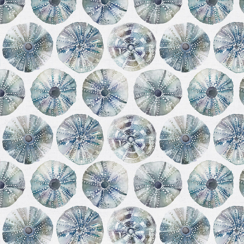 Voyage Maison Sea Urchins Printed Oil Cloth Fabric (By The Metre) in Slate