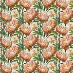 Marie Burke Sennen Printed Cotton Fabric in Coral/Natural