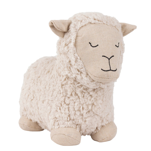 Paoletti Sheep Shearling Fleece Door Stop in White