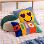 heya home Smile Knitted Cushion Cover in Purple Power