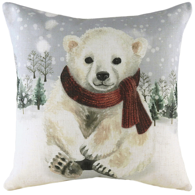 Snowy Polarbear Cushion Multicolour