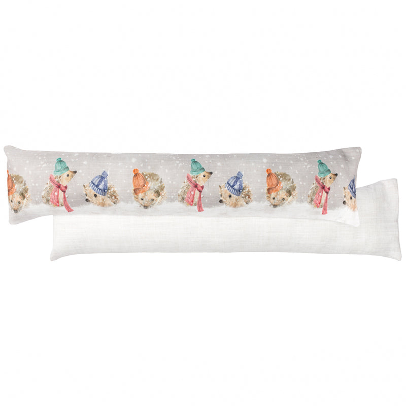 Evans Lichfield Snowy Hedgehogs Draught Excluder in Natural