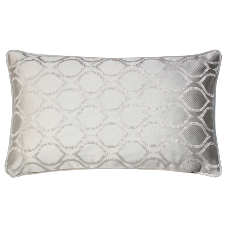 Prestigious Textiles Solitaire Embroidered Rectangular Cushion Cover in Sterling 