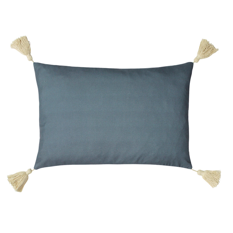 Paoletti Somerton Floral Cushion Cover in Slate Blue