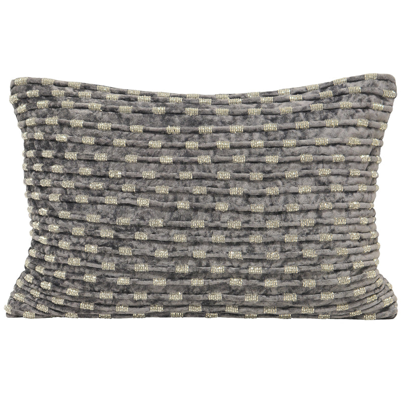 Paoletti Souk Velvet Cushion Cover in Grey