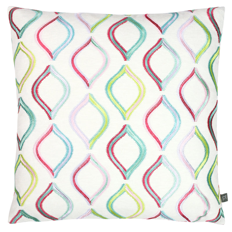 Prestigious Textiles Spinning Top Embroidered Cushion Cover in Rainbow