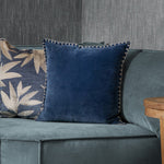 Additions Stitch Embroidered Cushion Cover in Bluebell