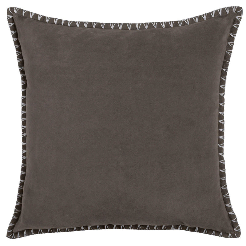 Additions Stitch Embroidered Cushion Cover in Iron