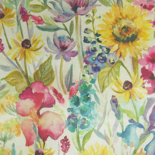 Voyage Maison Sunflower Summer Printed Linen Fabric in Natural Linen