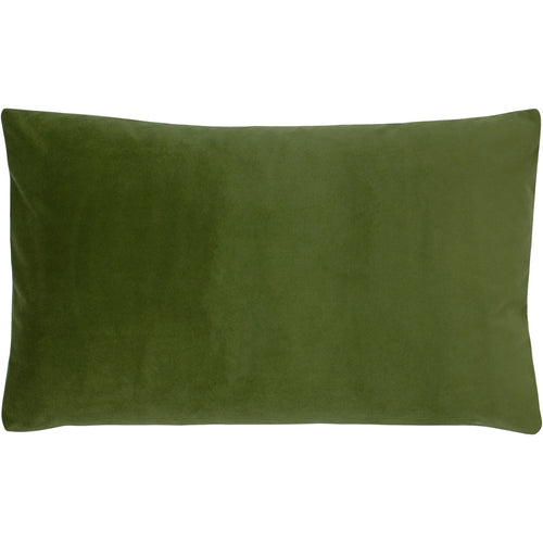 Paoletti Sunningdale Velvet Rectangular Cushion Cover in Olive