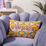 heya home Sweet Knitted Cushion Cover in Yellow/Pink