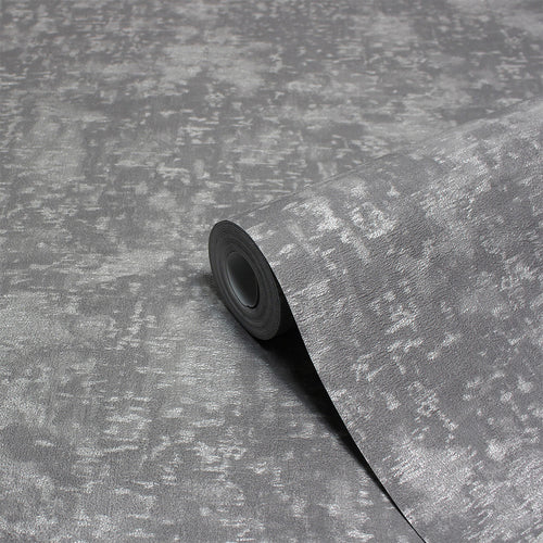 Paoletti Symphony Vinyl Wallpaper Sample in Charcoal