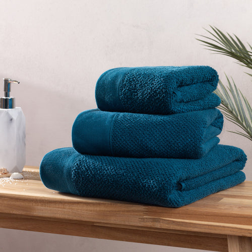 furn. Textured Weave Towels in Blue