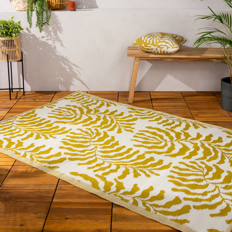 furn. Tocorico 120x180cm Outdoor 100% Recycled Rug in Mustard