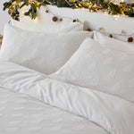 Yard Tufted Tree Festive 100% Cotton Duvet Cover Set in Snow