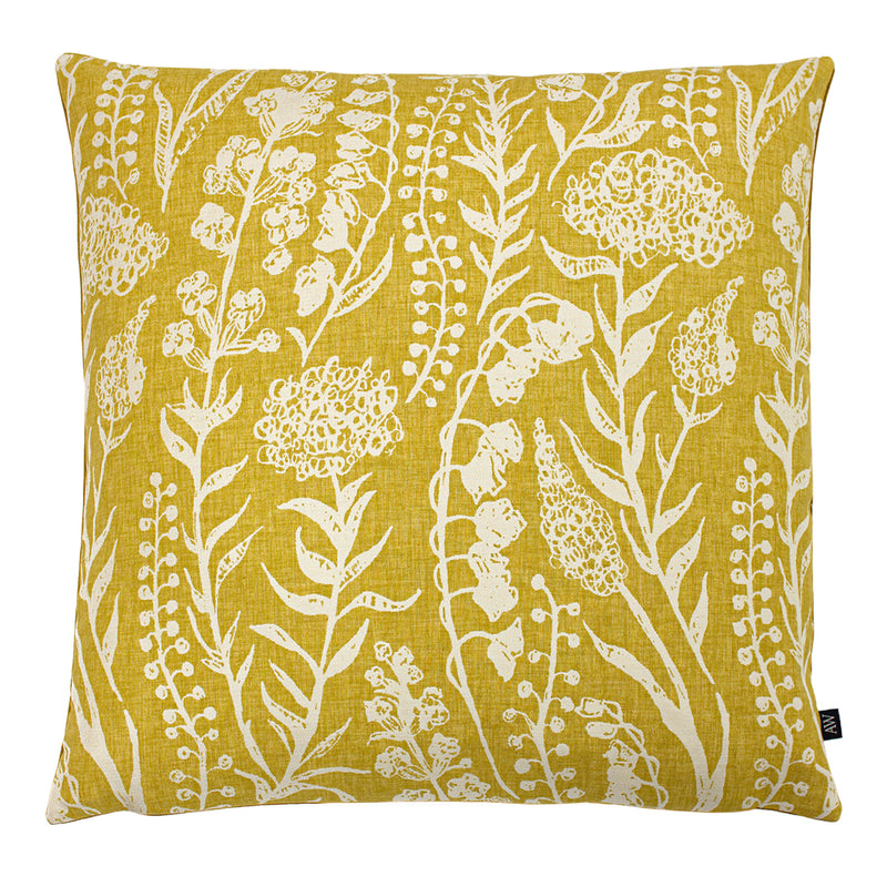 Turi Floral Jacquard Cushion Sunflower/Gold