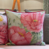 Floral Green Cushions - Valeria Printed Piped Cushion Cover Sage Voyage Maison