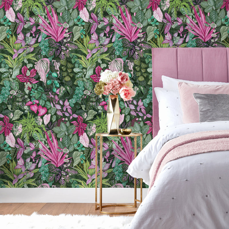 Floral Pink Wallpaper - Veadeiros  Wallpaper Pink Paoletti