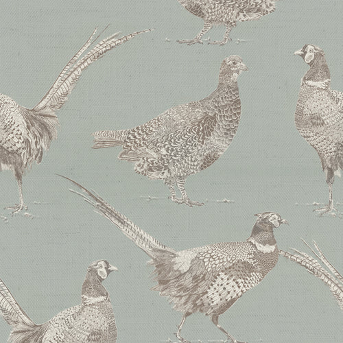 Voyage Maison Venatu Printed Cotton Fabric in Duck Egg