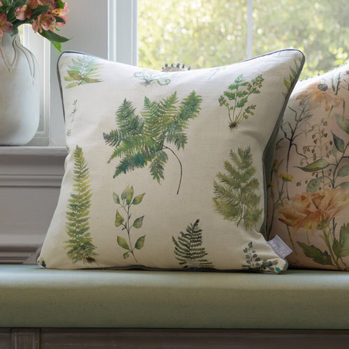 Voyage Maison Verbena Printed Piped Cushion Cover in Linen
