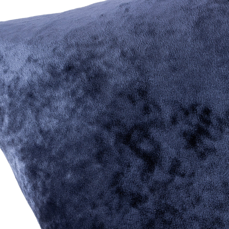 Paoletti Verona Crushed Velvet Rectangular Cushion Cover in Navy