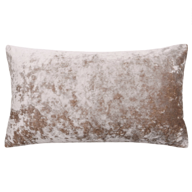 Paoletti Verona Crushed Velvet Rectangular Cushion Cover in Oyster