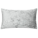 Paoletti Verona Crushed Velvet Rectangular Cushion Cover in Silver