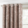 Paoletti Verona Crushed Velvet Eyelet Curtains in Oyster