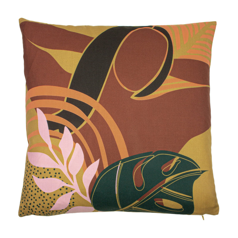 furn. Vida Botanical Cushion Cover in Brown
