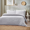 Yard Waffle Textured 100% Cotton Duvet Cover Set in Silver
