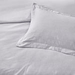 Yard Waffle Textured 100% Cotton Duvet Cover Set in Silver