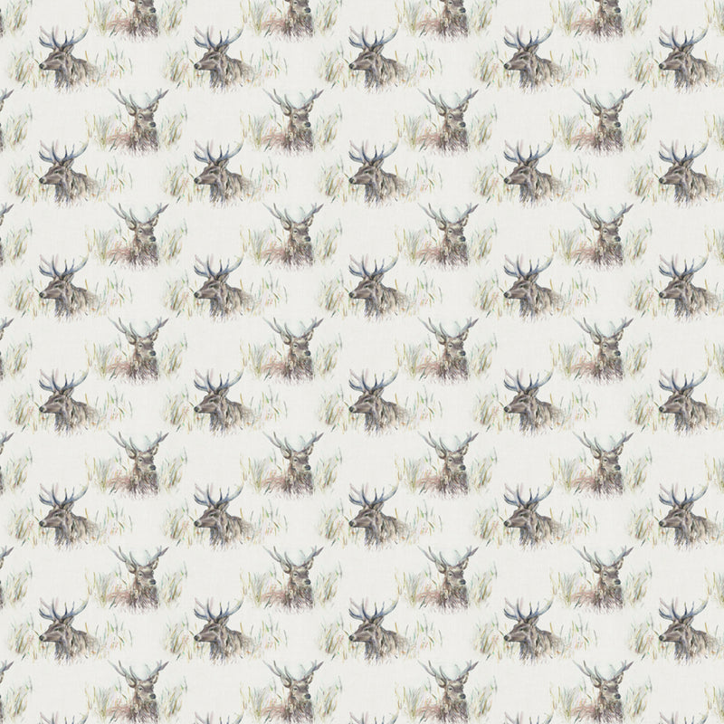 Voyage Maison Wallace Stag Printed Oil Cloth Fabric (By The Metre) in Natural