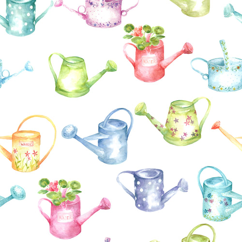 Voyage Maison Watering Can 1.4m Wide Width Wallpaper in Crm